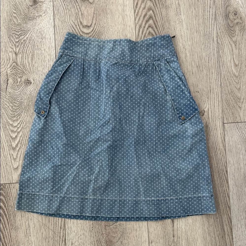 HOLDING HORSES Denim Blue A-Line Skirt